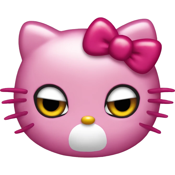 Evil hello kitty emoji