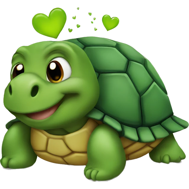 Turtle love emoji