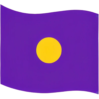 Intersex pride flag with yellow background and purple circle in the middle  emoji