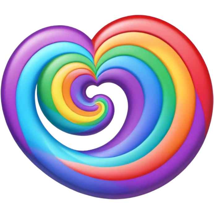 Psychedelic rainbows and hearts  emoji