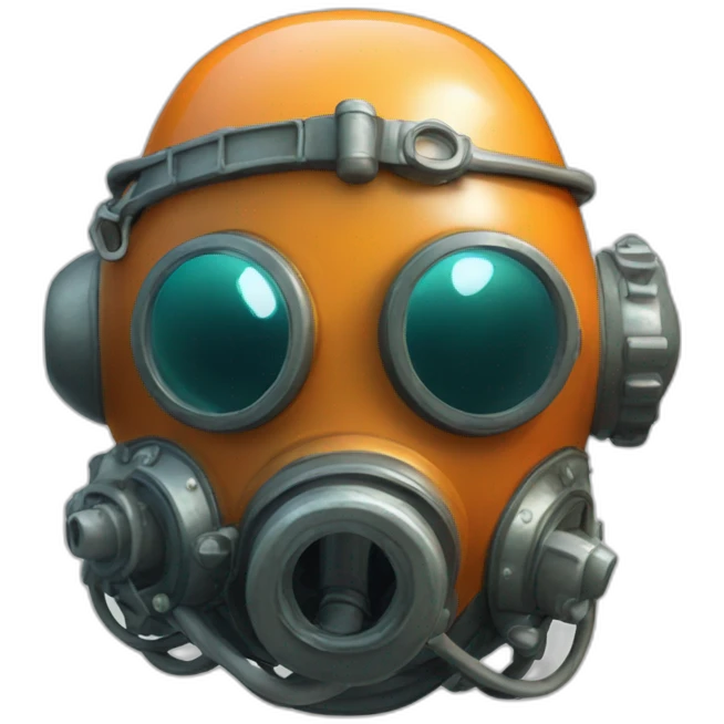 Deep sea diver with squid inside helmet emoji