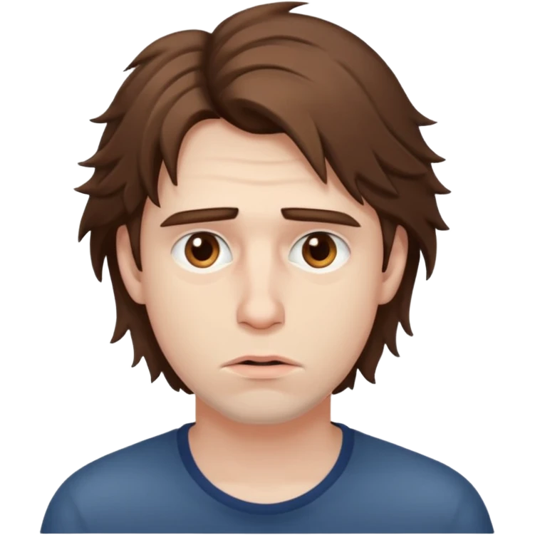 Weak man with disheveled hair emoji