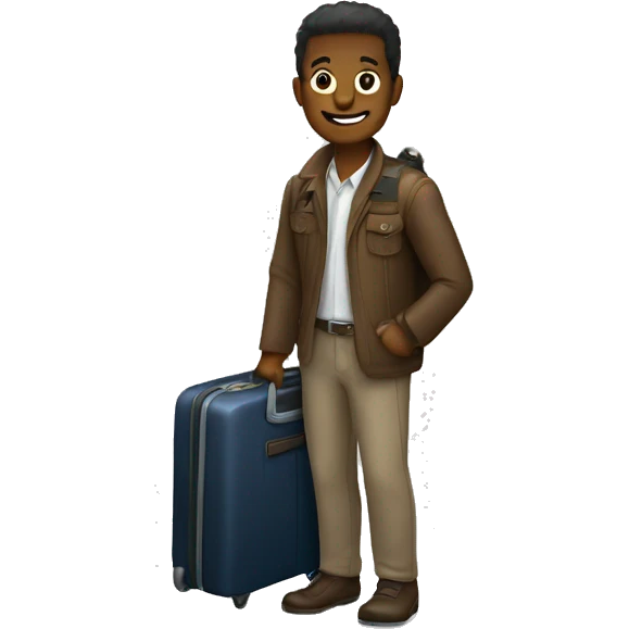 persona con maleta de viajes emoji