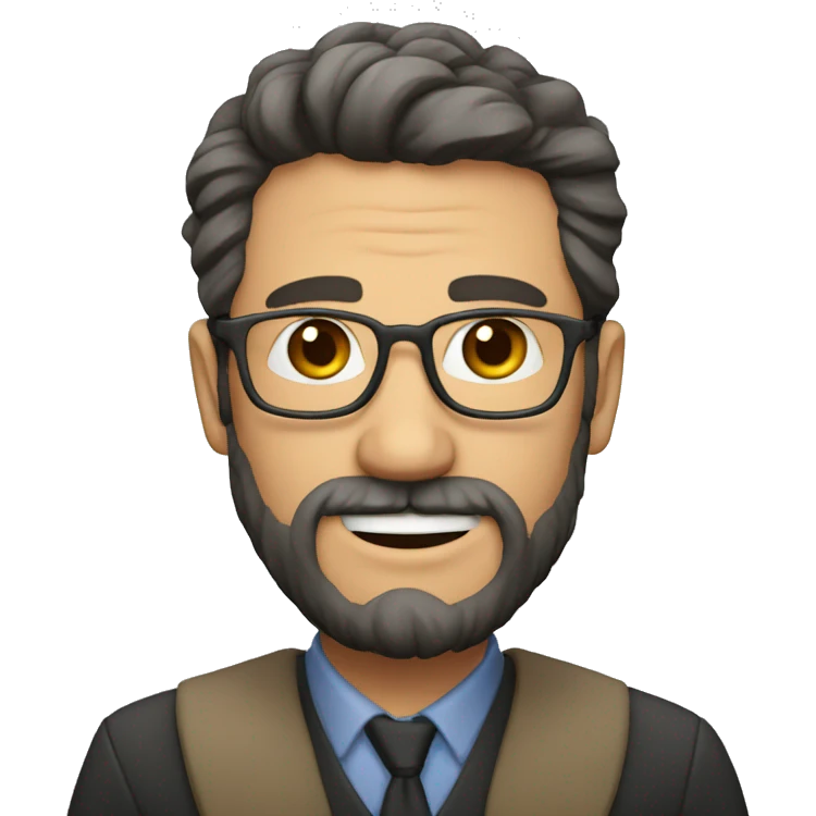 PROFESOR moreno con barba emoji