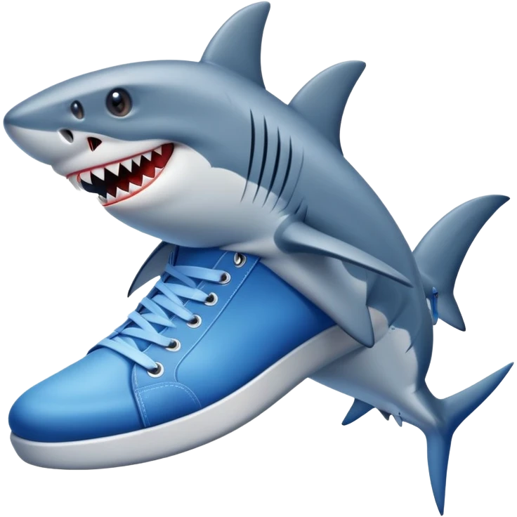Sharks with blue shoes  emoji