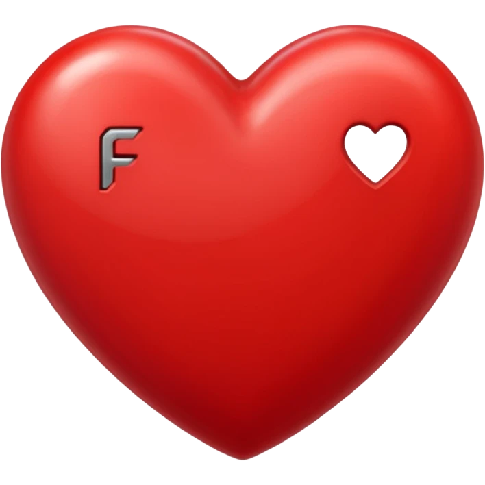 red heart on blue background and the letters F C B emoji