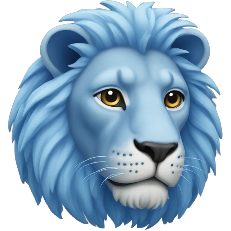 Blue lion emoji