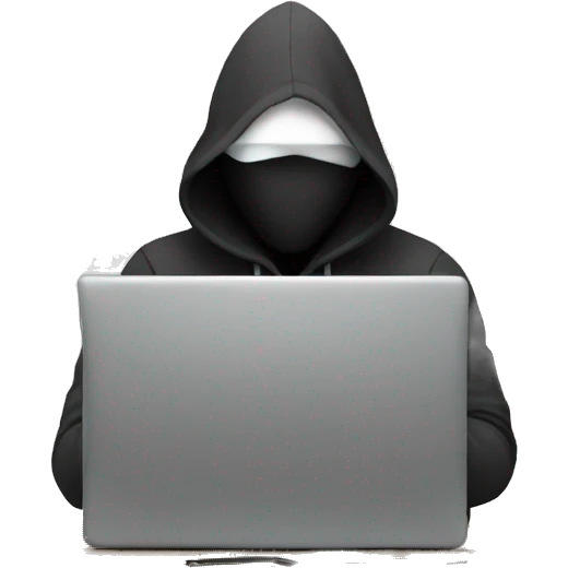 hacker faceless with laptop  emoji