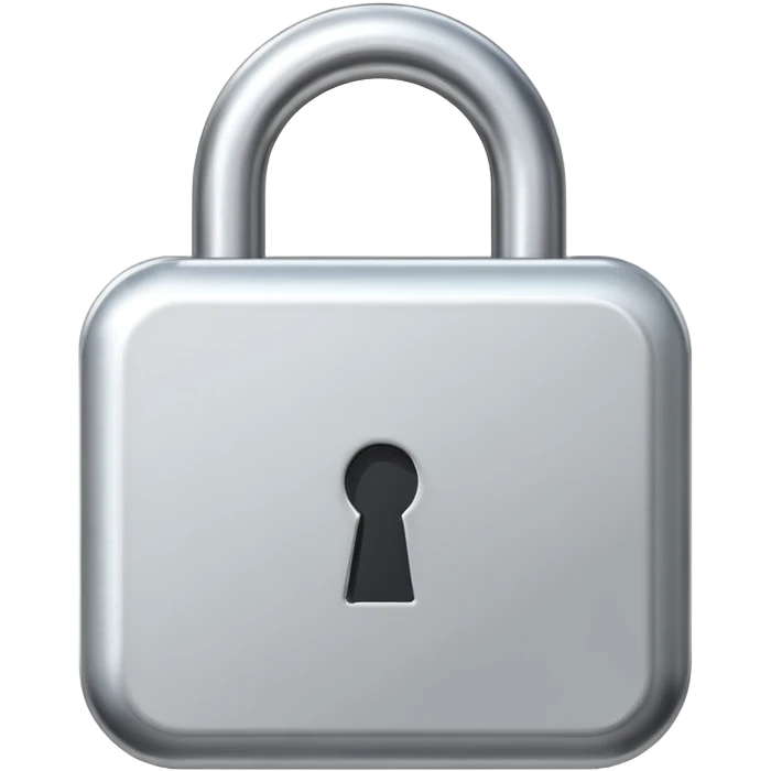 flat white locked lock icon emoji