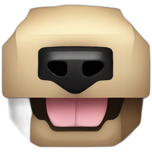 Minecraft dog face tounge out emoji