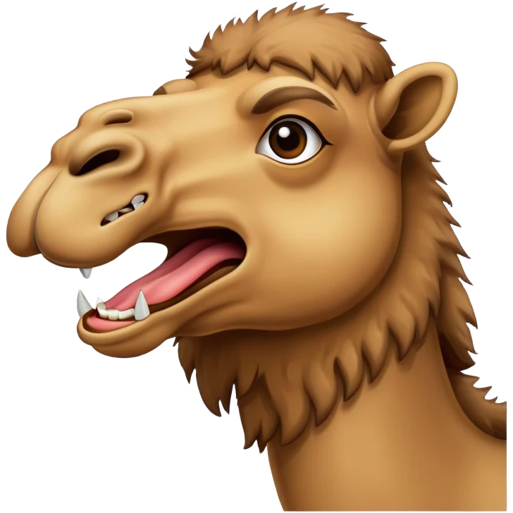 A yelling camal  emoji
