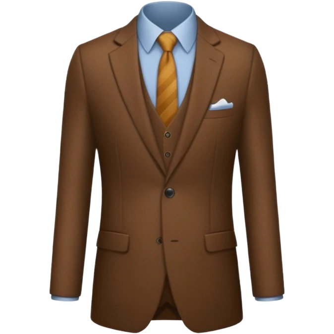 Give me a brown suit with stick just the clothes  emoji