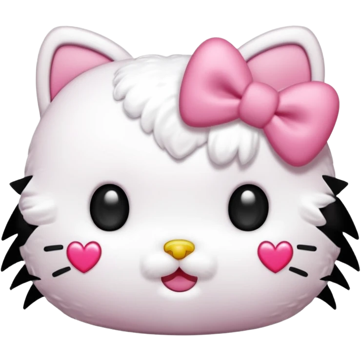 hello kitty with heart-shaped eyes emoji