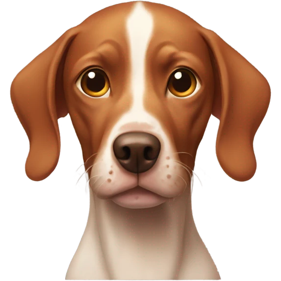 Viszla with a bump on the middle of its head emoji