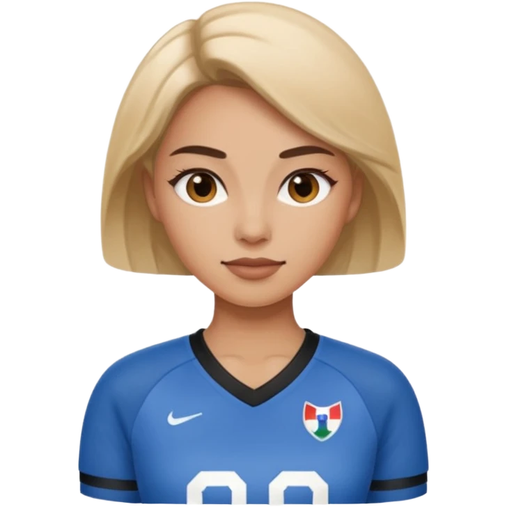 a woman wearing a jersey emoji