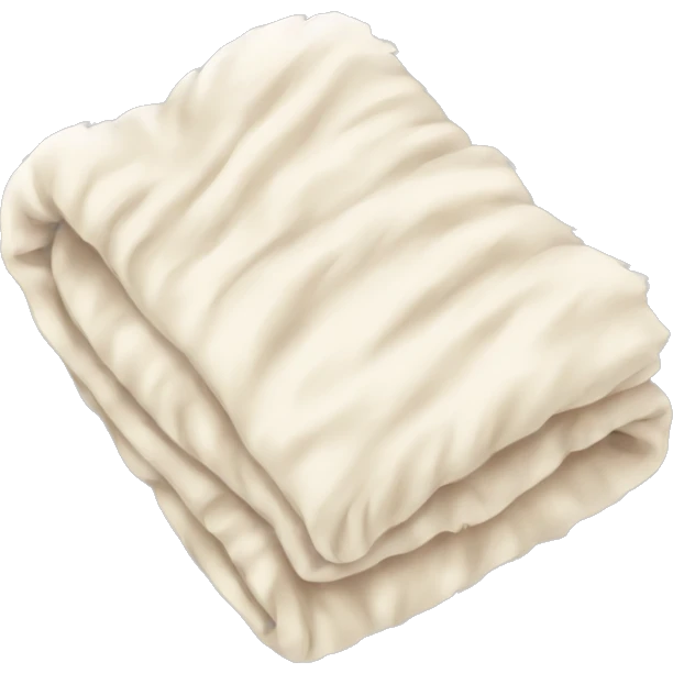 Cream fluffy folded blanket emoji