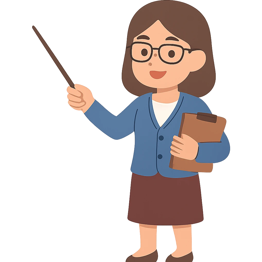 flat toon style teacher emoji