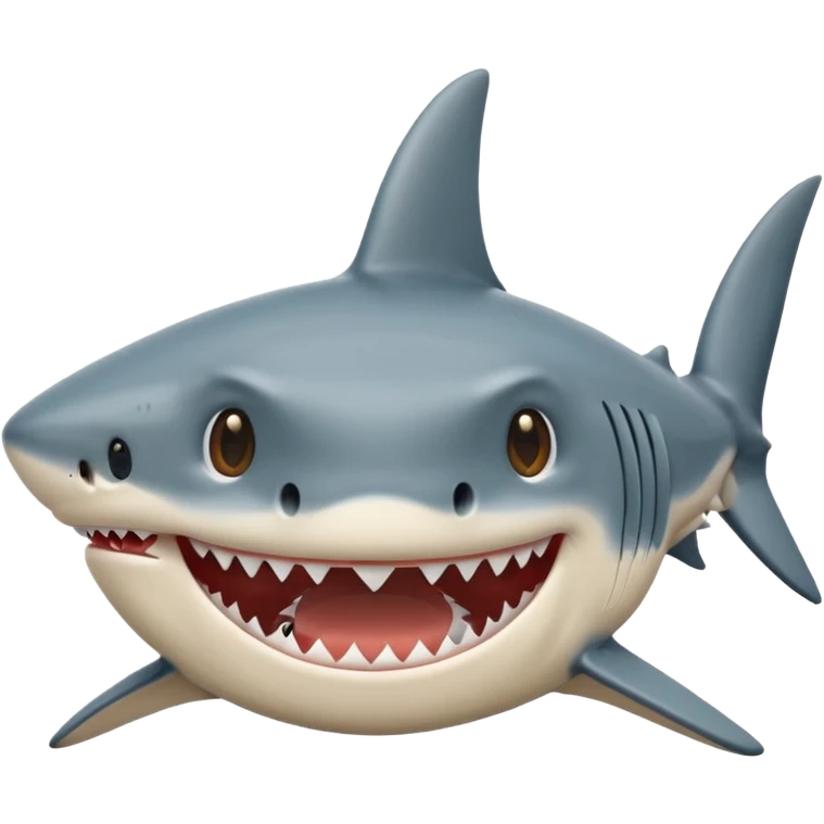 shark memoji doing the🤫 emoji