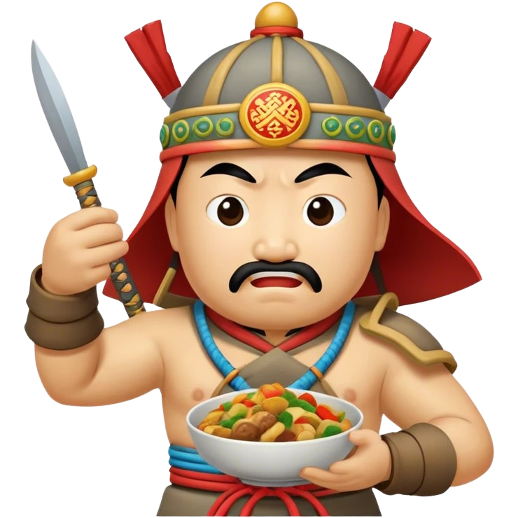 mongol warrior food emoji