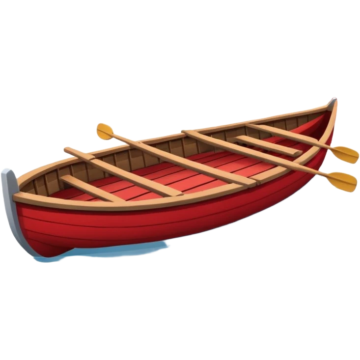 Rowing boat on sunset with pontoon in the background emoji