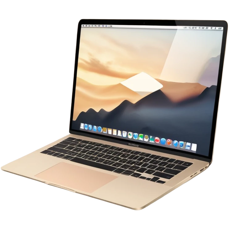 
light beige open macbook sideways emoji