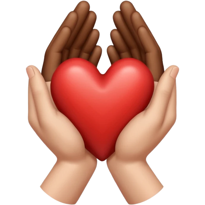  Brown praying hands with a heart emoji