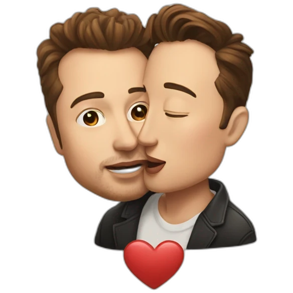 Maxildan kissing elon musk emoji