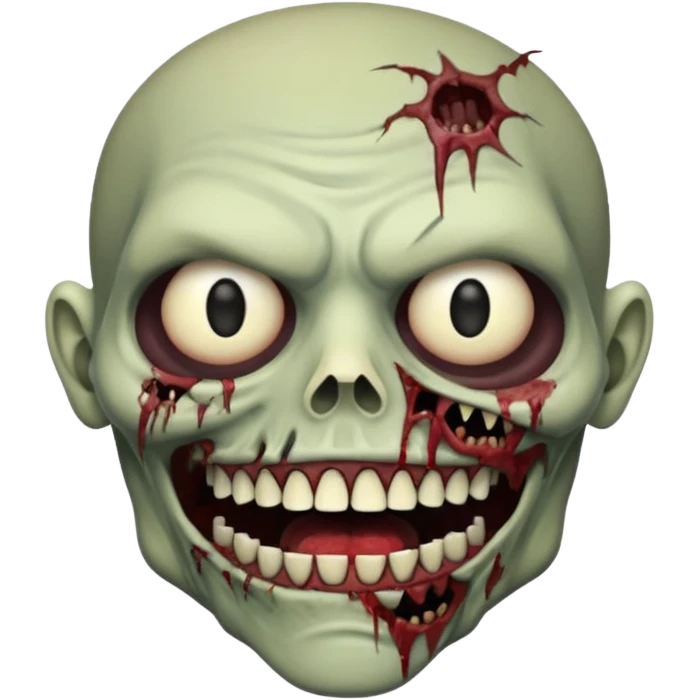 zombie face with a sewn-up mouth emoji
