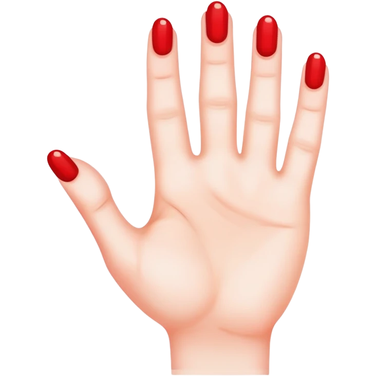 Hand with red dots emoji