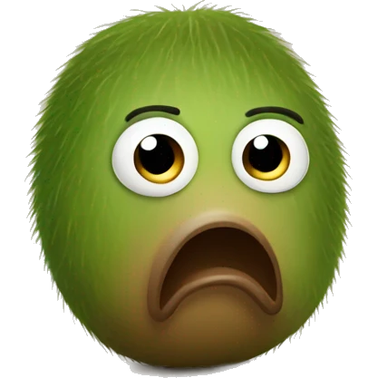 kiwi with sad face emoji