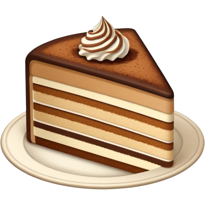 Tiramisu cake slice emoji