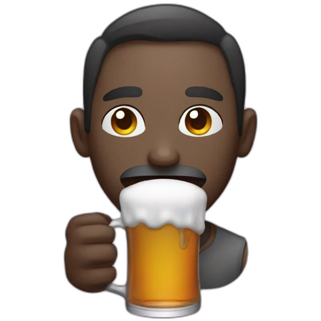 sick man drink purple beer emoji