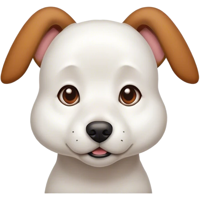 White dog brown ears emoji
