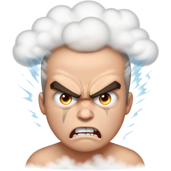 angry mood face with steam coming out emoji