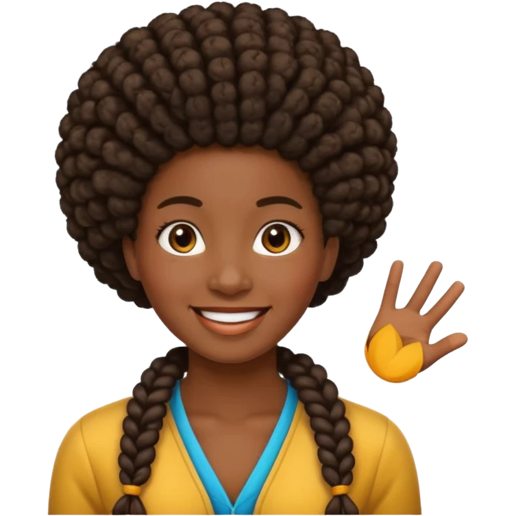 Trança afro emoji