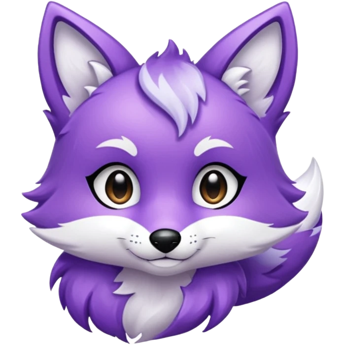 glitter purple and cian fox emoji