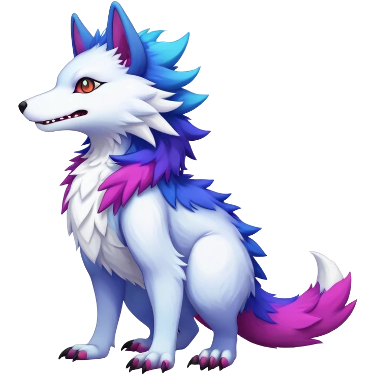  Colorful Kawaii Sergal FurSona Fakemon Full Body emoji