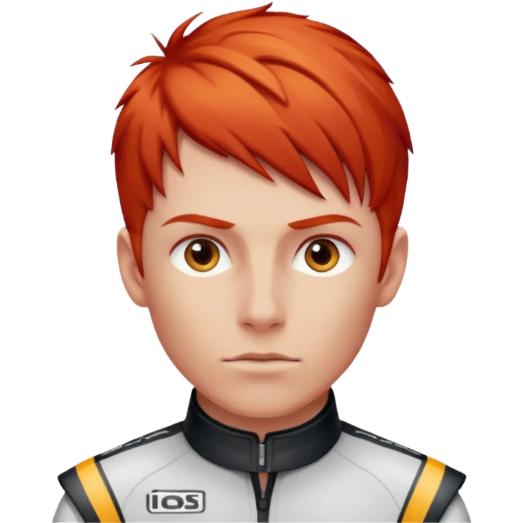 red haired racer emoji