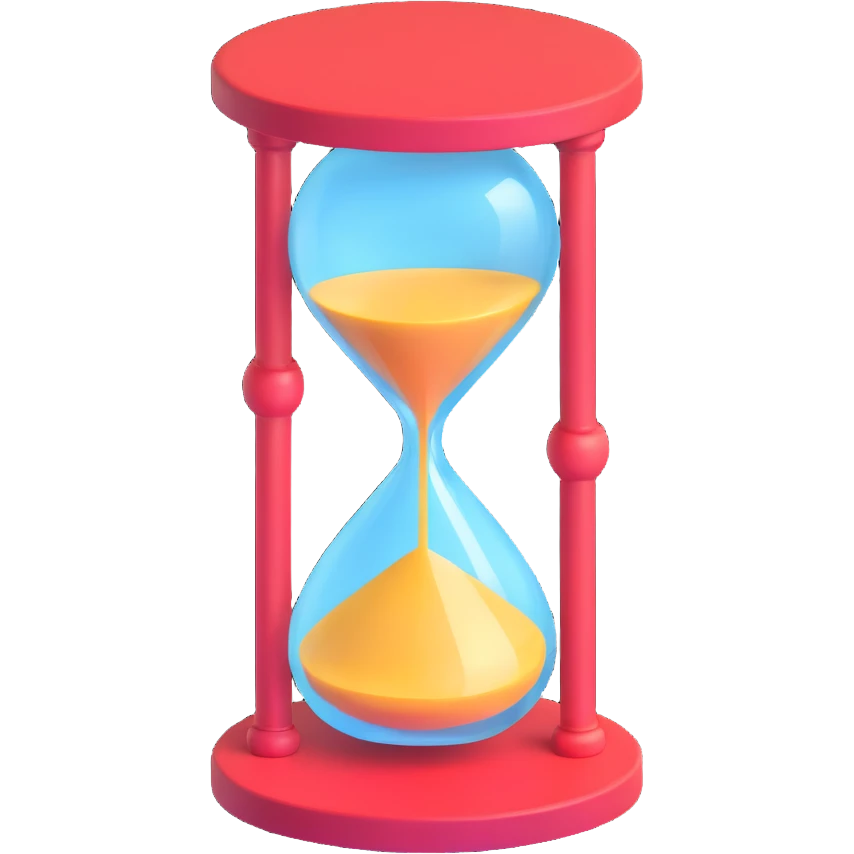 hourglass icon, color #7CB4A9, 3D style, soft shadows, modern, no text emoji