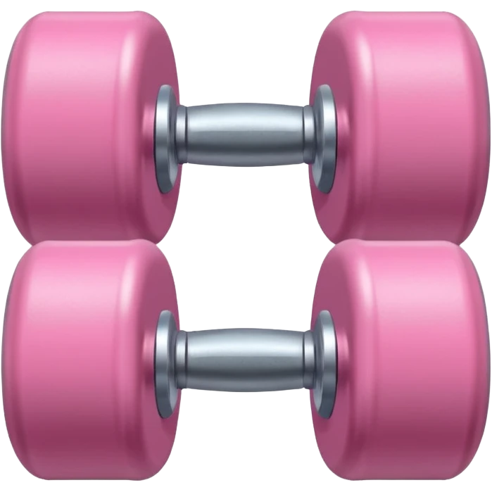 One cute baby pink dumbell emoji