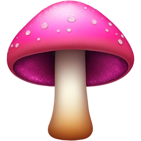 Pink ombre mushroom with glitter  emoji