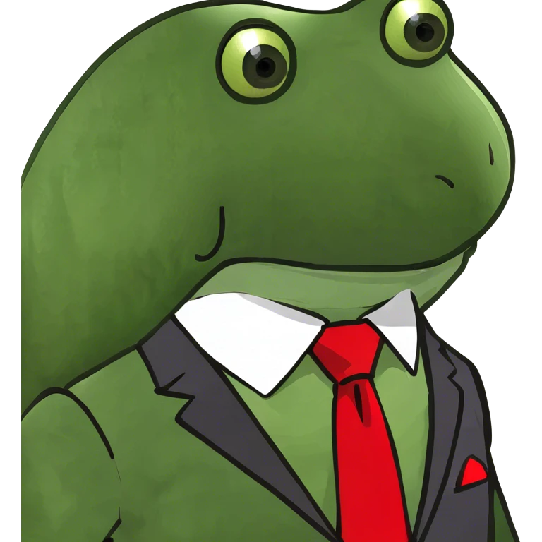 Donald trump as a frog emoji
