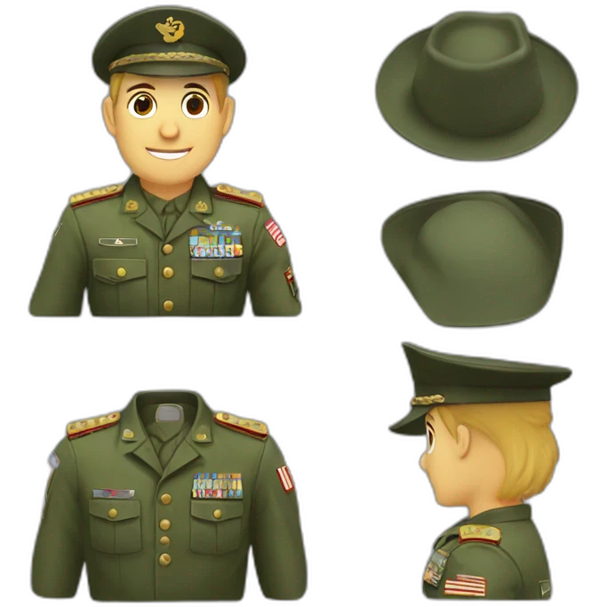 saludo militar, haciendo el saludo scouts emoji