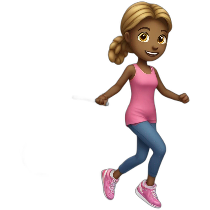 Girl jump rope emoji