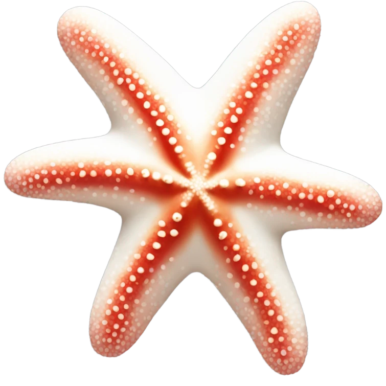 starfish that’s red and white emoji