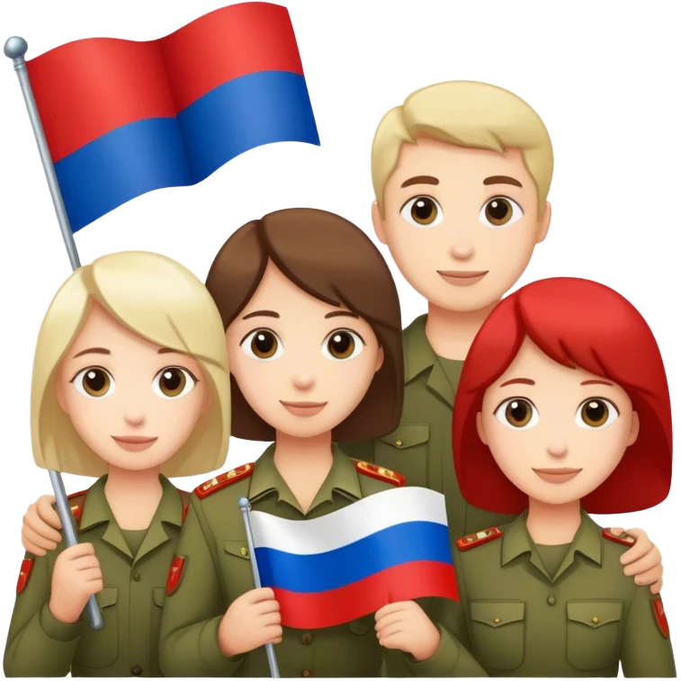русские люди с флагом emoji