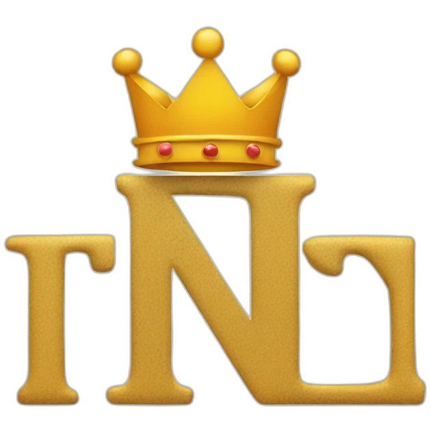 TN letters, there is a crown on them emoji