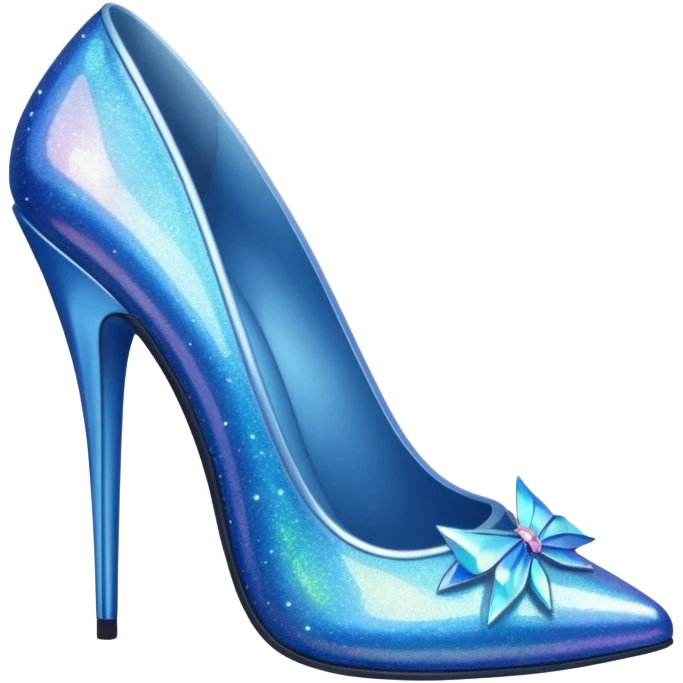 blue fairy high-heeled shoes emoji