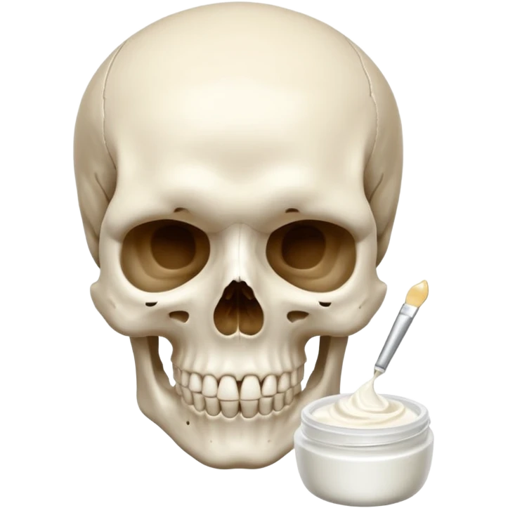 teschio che fa la skincare emoji