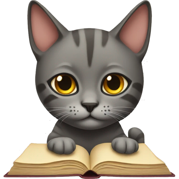 Book-eating cat  emoji